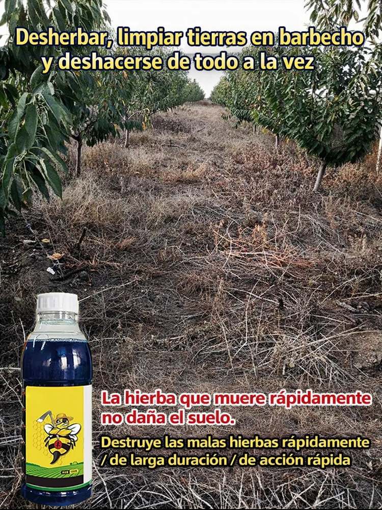 ⚡Herbicida Potente Rinde 750m²: Elimina Raíz y Semilla, Efecto en 3 Horas, 3 Años Sin Maleza, Seguro para Cultivos y Animales 🌿