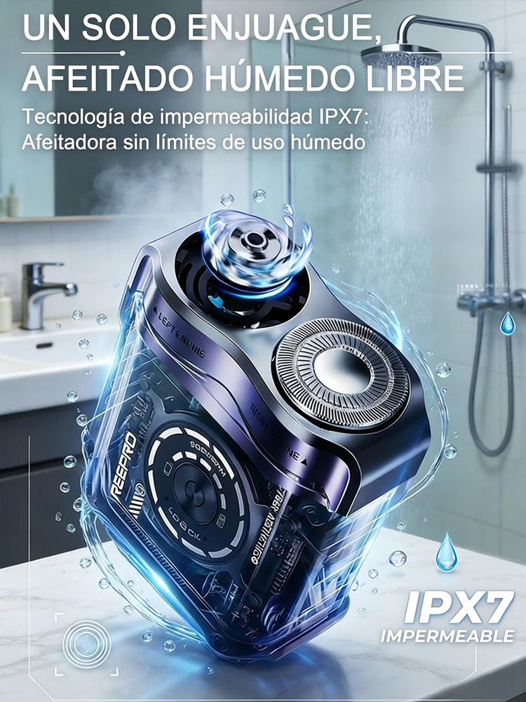 Rasuradora Magnética Cyber-Mecha: 60 días de batería, rasurado al ras, ¡filo eterno! 🤖🧲🔋🪒