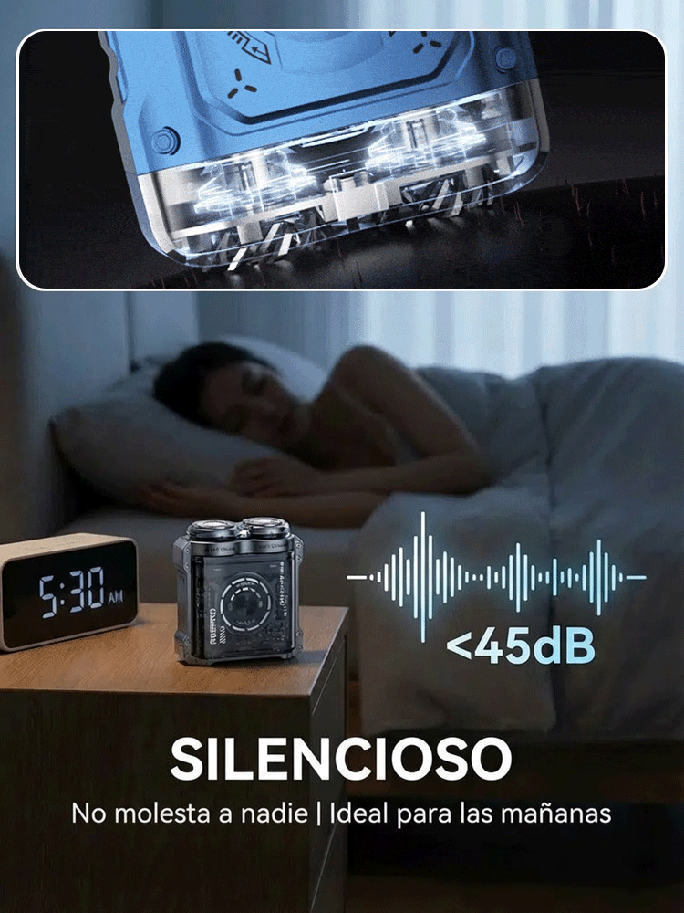 Rasuradora Magnética Cyber-Mecha: 60 días de batería, rasurado al ras, ¡filo eterno! 🤖🧲🔋🪒