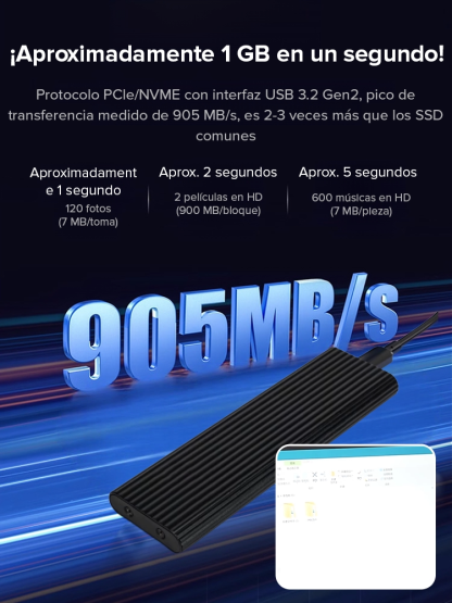 [Transfiere películas en 1 segundo] SSD portátil mini de gran capacidad 16TB con interfaz Type-C