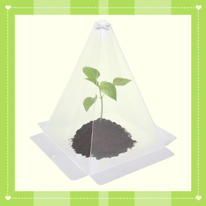 Cono protector para plántulas contra heladas y aves – Cubierta verde tipo campana para plantas