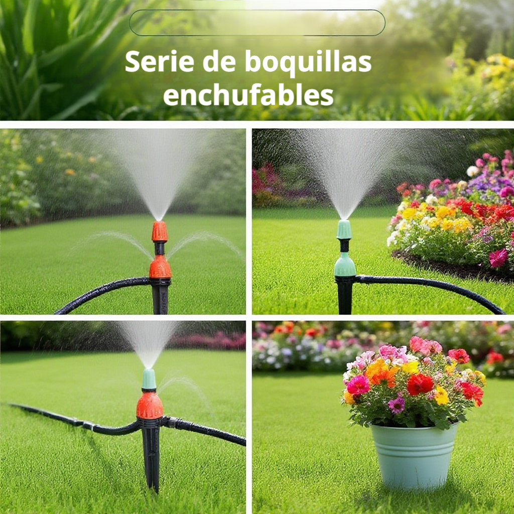 Rociador de jardín multifuncional: pulverización y riego en un solo aparato