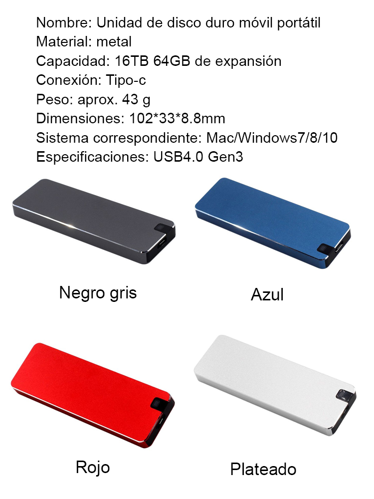 ¡Nivel Profesional! 💼 Disco Duro Portátil USB4.0 Gen3 de Gama Alta. 🌟