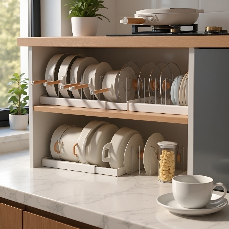 Estante de cocina ajustable y extensible sin necesidad de taladrar