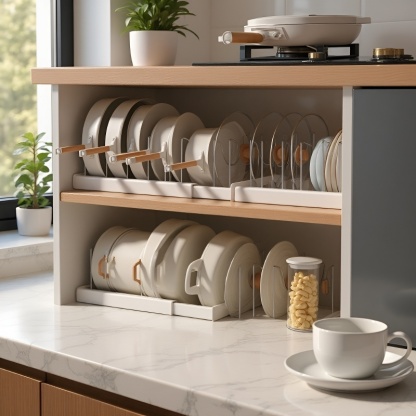 Estante de cocina ajustable y extensible sin necesidad de taladrar