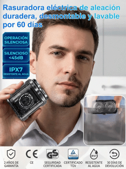 Rasuradora Magnética Cyber-Mecha: 60 días de batería, rasurado al ras, ¡filo eterno! 🤖🧲🔋🪒