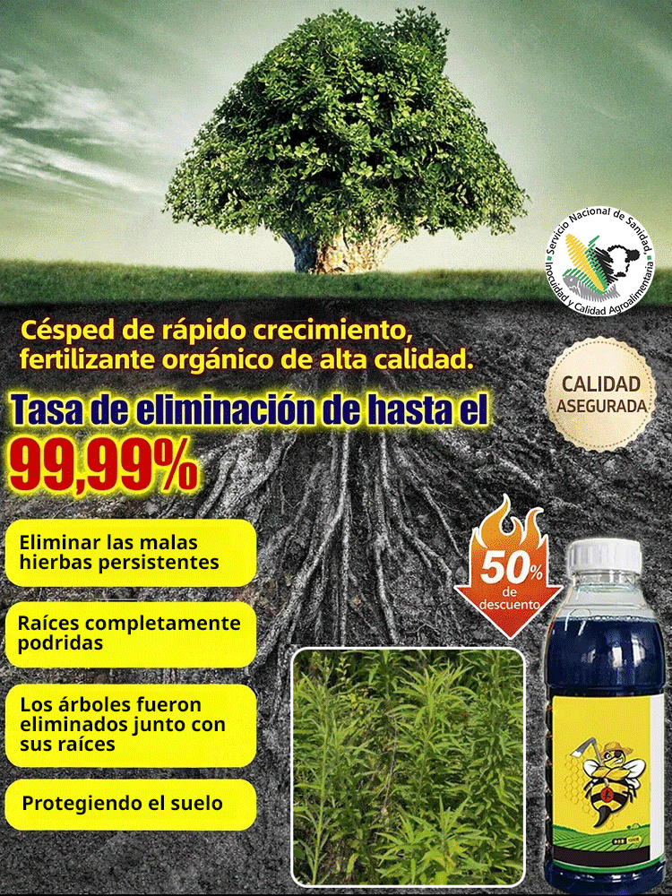 ⚡Herbicida Potente Rinde 750m²: Elimina Raíz y Semilla, Efecto en 3 Horas, 3 Años Sin Maleza, Seguro para Cultivos y Animales 🌿