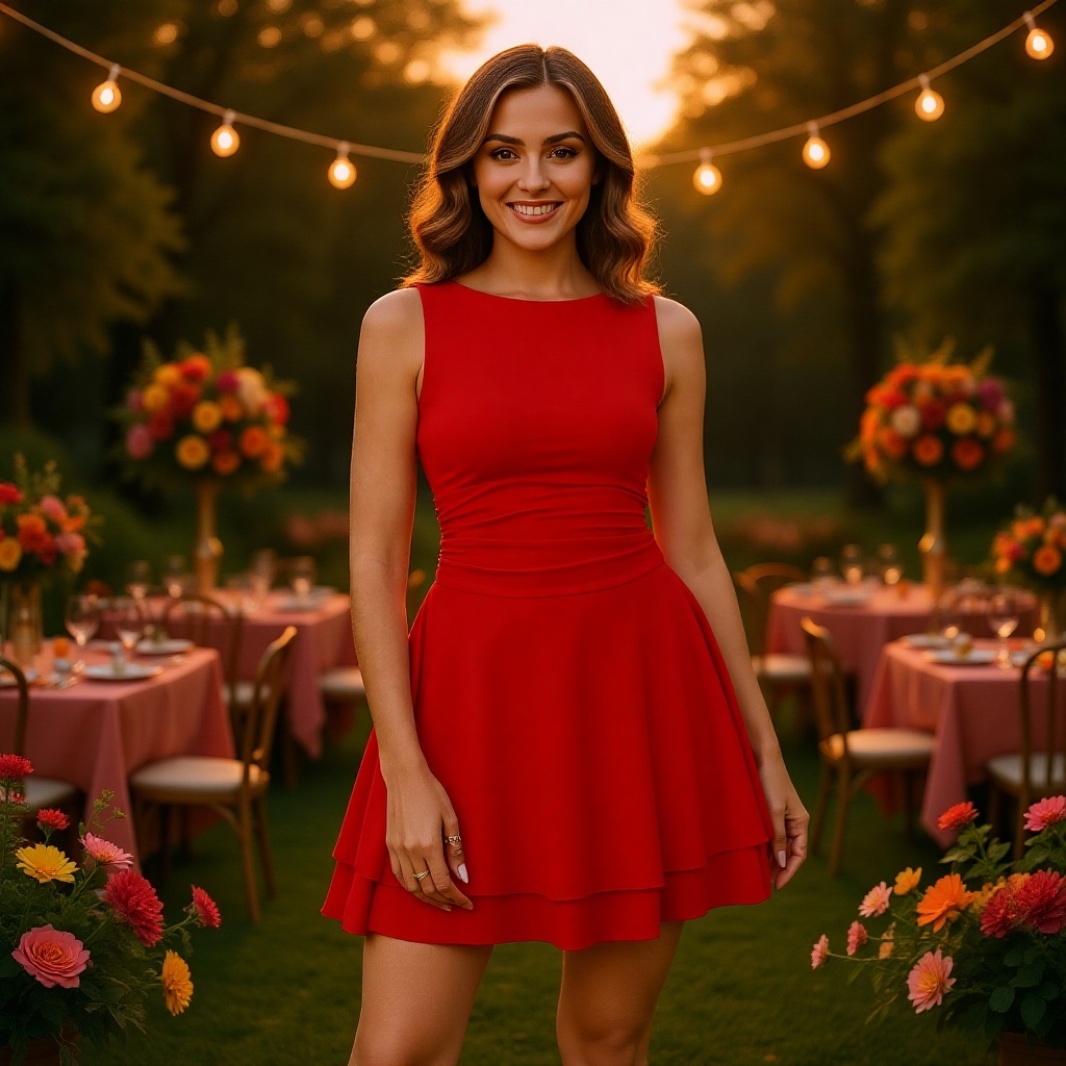 Vestido ajustado de verano, color sólido y dulce