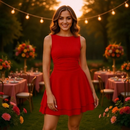 Vestido ajustado de verano, color sólido y dulce