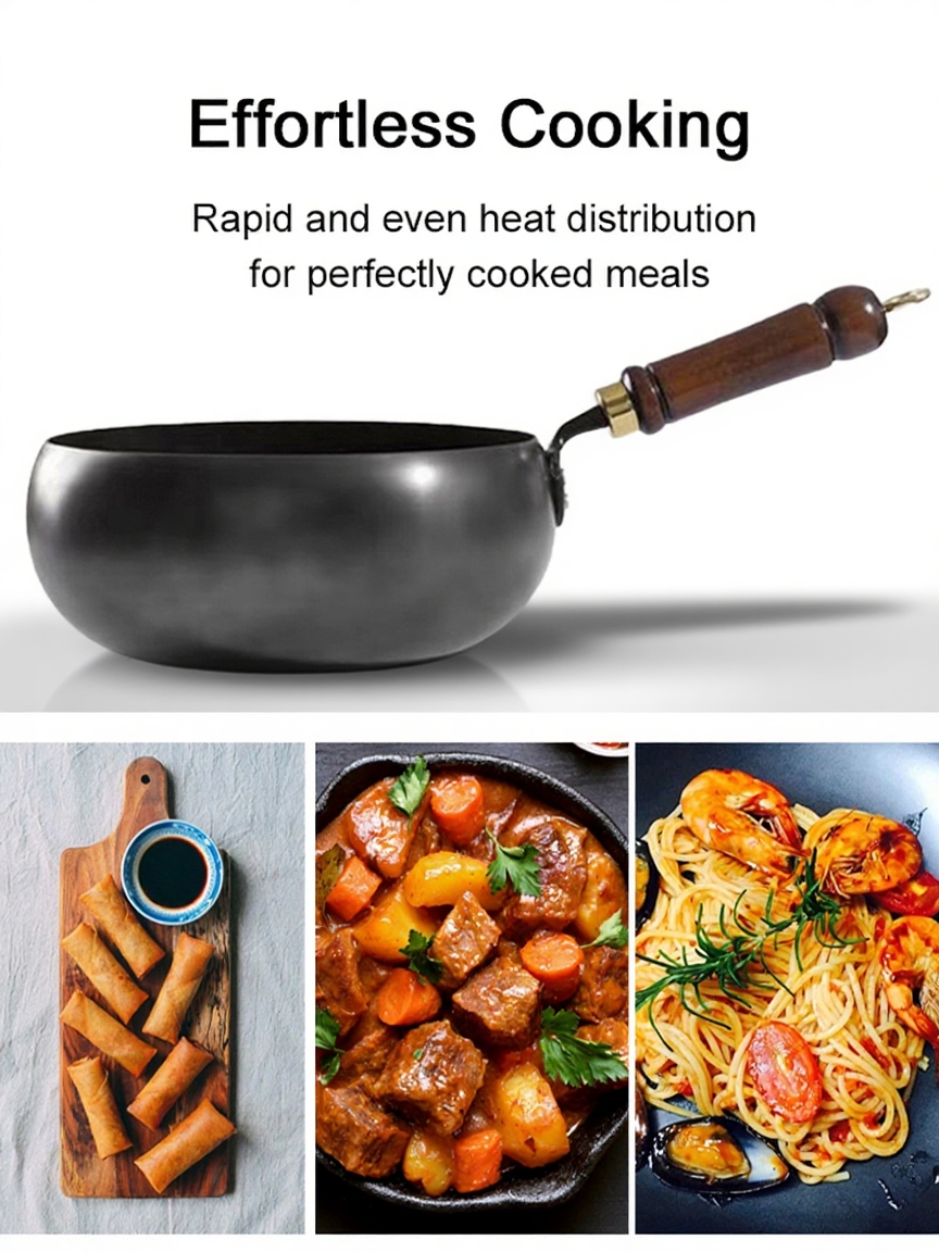 【Made in Japan】 An heirloom-quality, uncoated pure iron skillet — a masterpiece meticulously hand-forged by artisans