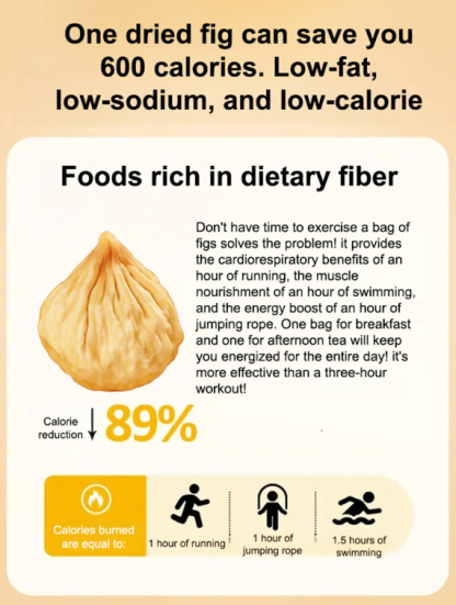 【Jumbo Pack】Soft, Chewy & Naturally Sweet "Honey-Sweet Core" Dried Figs ❤ All-Natural & Low Calorie