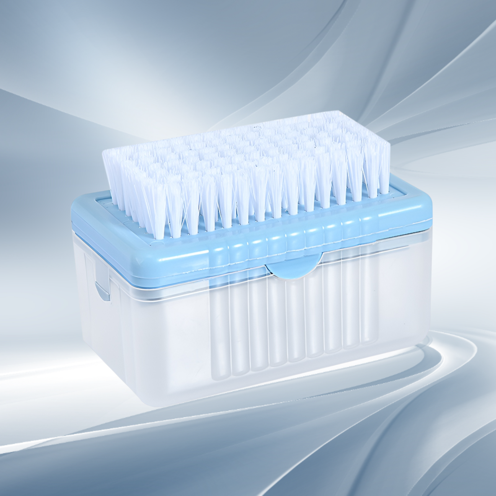 Boîte à mousse pour savon de lessive avec rouleau et brosse remplaçable