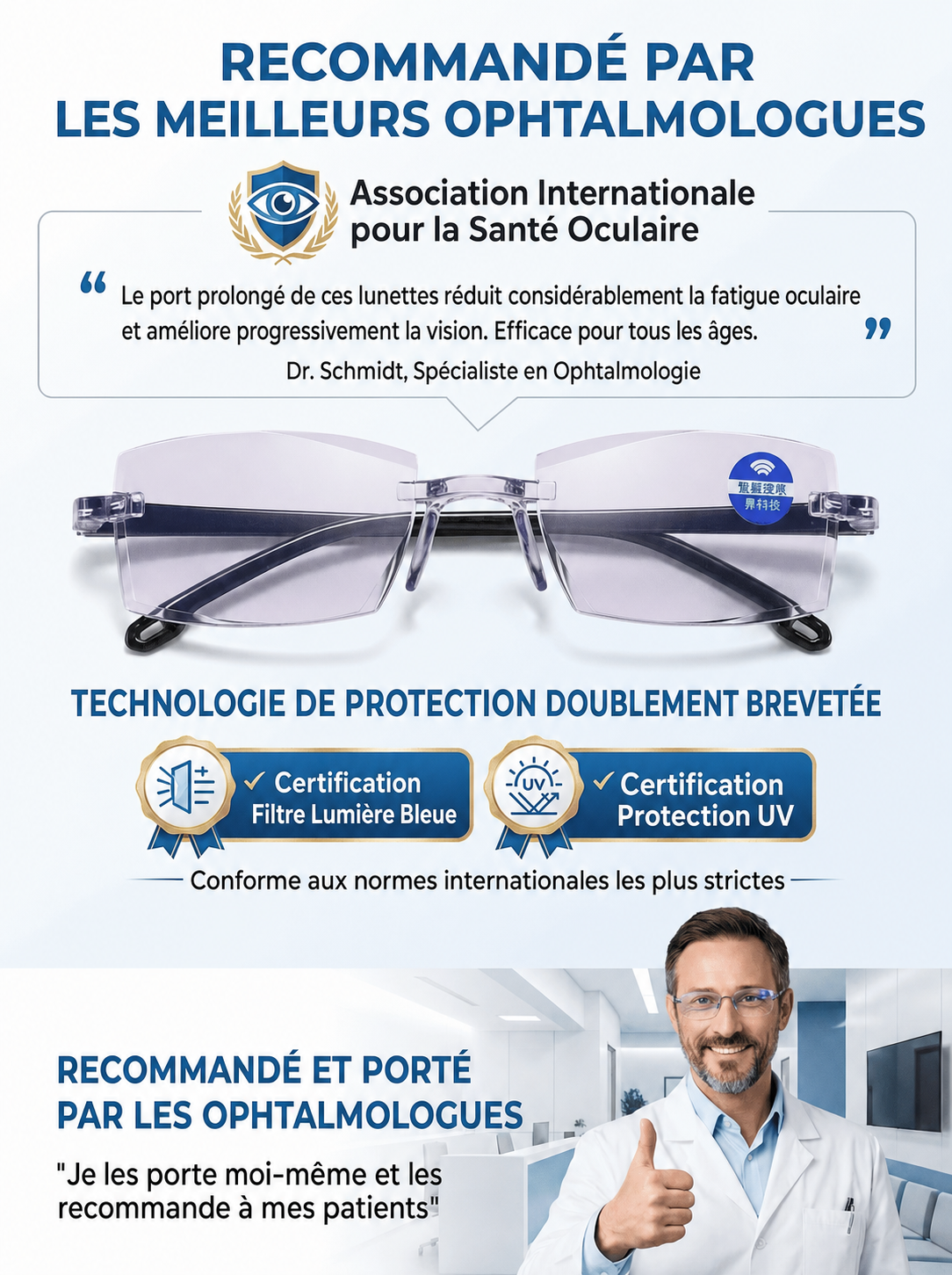 Lunettes Universelles Sans Ordonnance : Ajustement Auto 0.1s, Vision Nette de Près comme de Loin