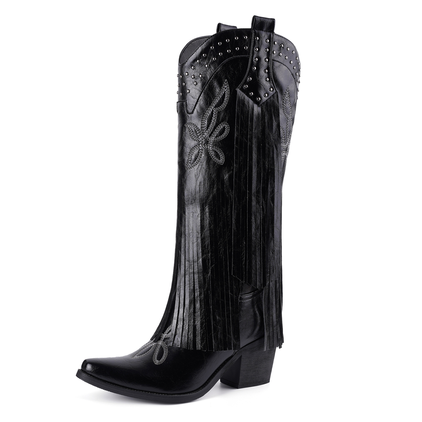 Women's Cowgirl Boots Knee High Fringe Boots