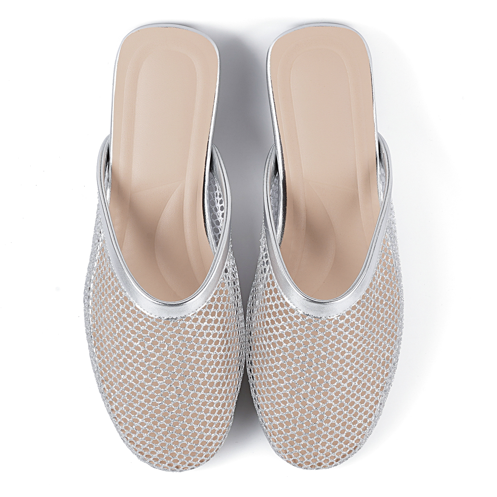 Mesh Mules for Women Slip on Flats
