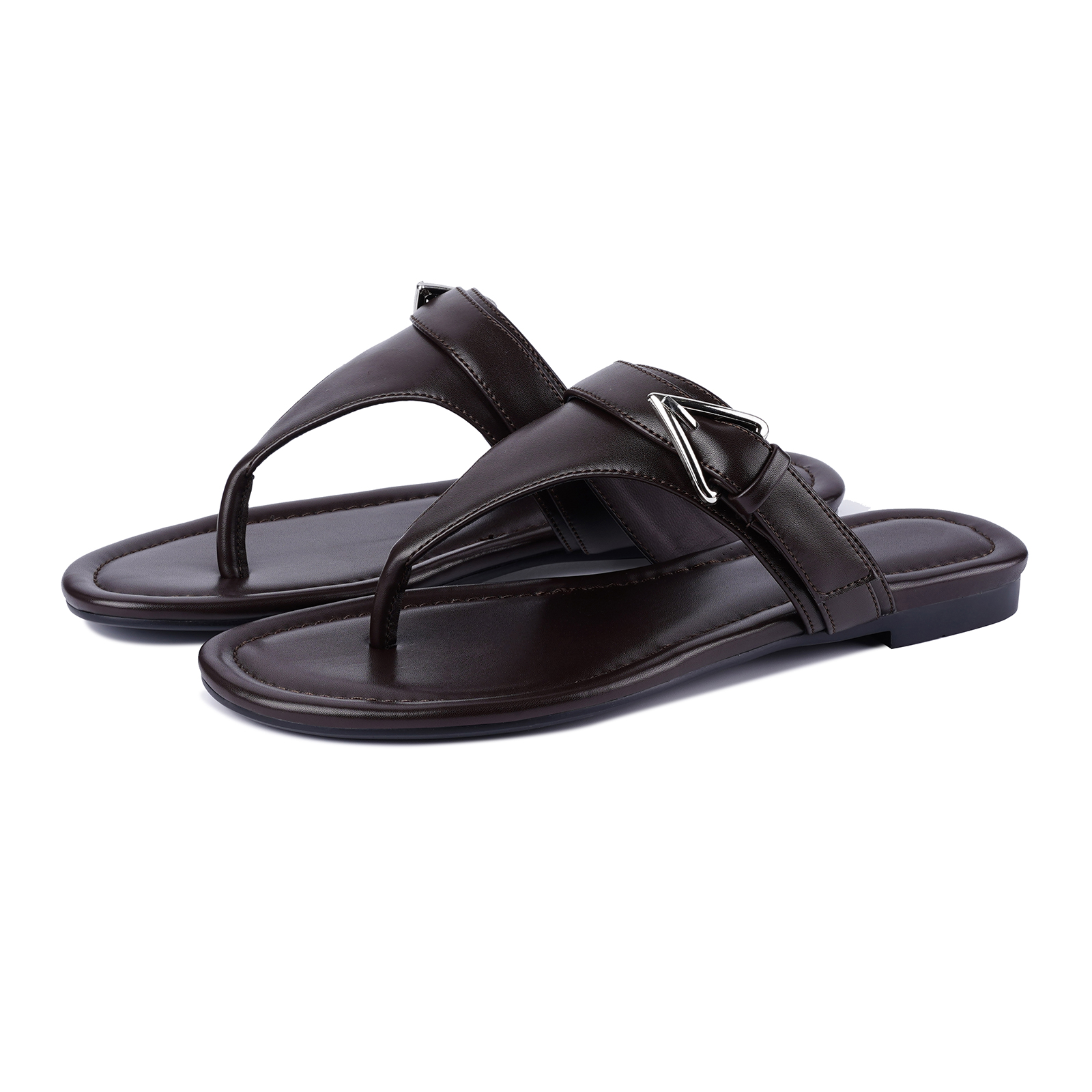 Women's Thong Sandals Flip Flop Slip On Buckle Flat Sandals 