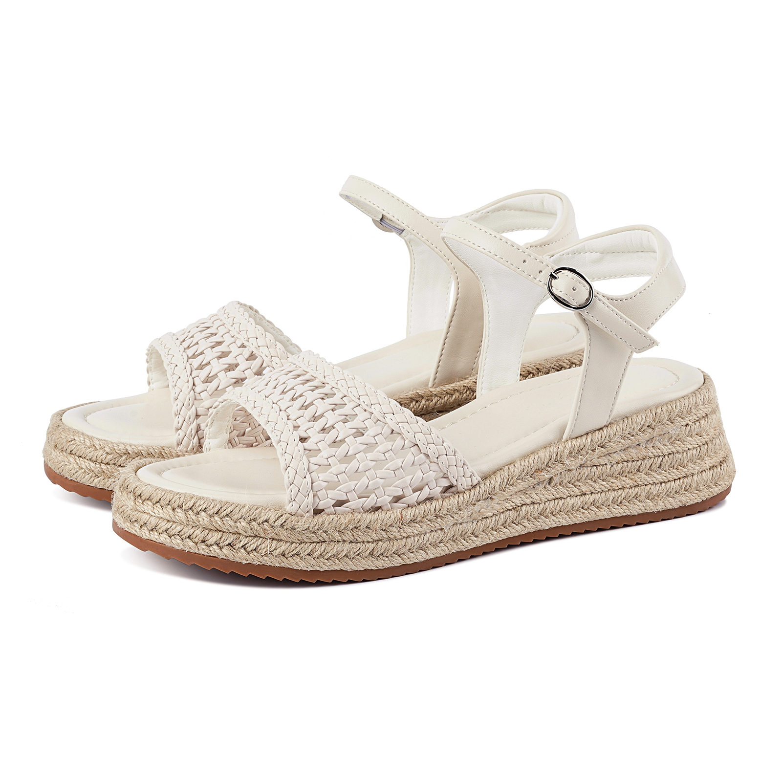 Women's Boho Espadrille Raffia Wedge Platform Sandals Woven Sandals