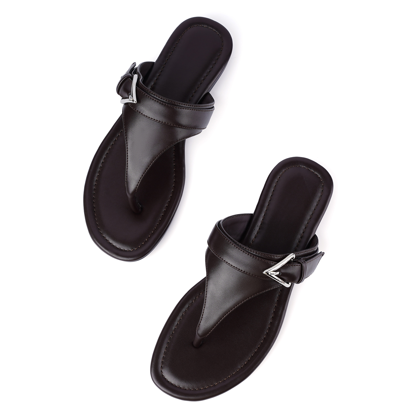 Women's Thong Sandals Flip Flop Slip On Buckle Flat Sandals 