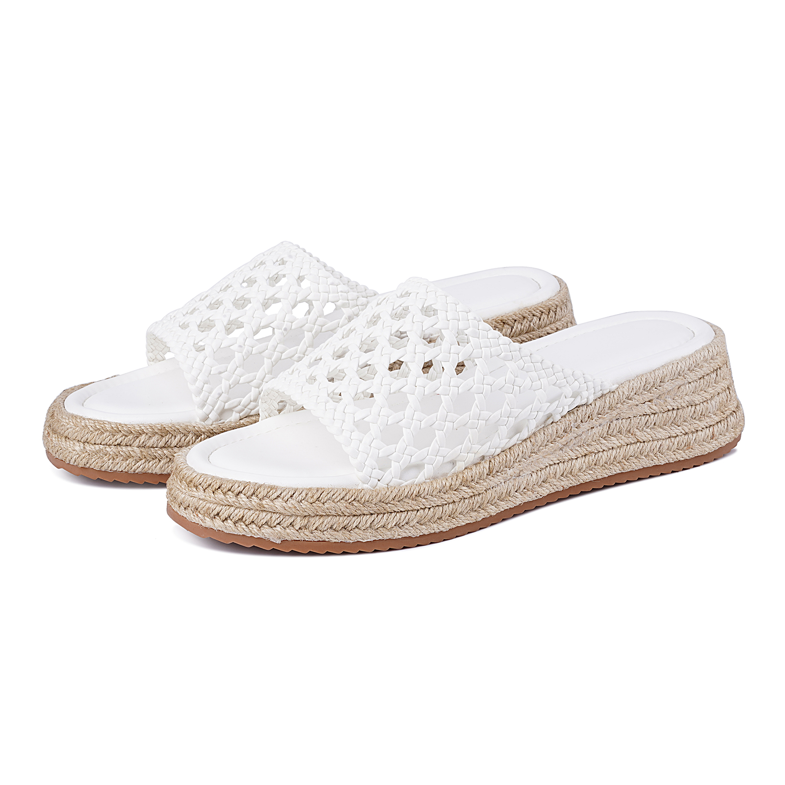 Platform Slip on Espadrille Sandals for Women Slides