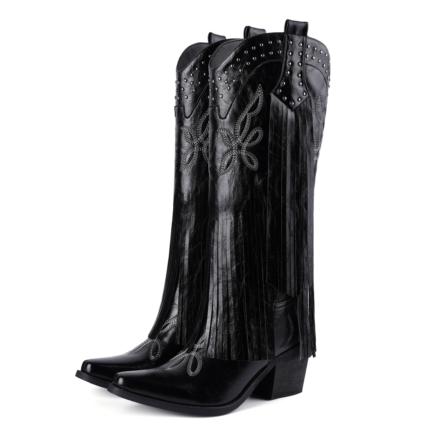 Women's Cowgirl Boots Knee High Fringe Boots