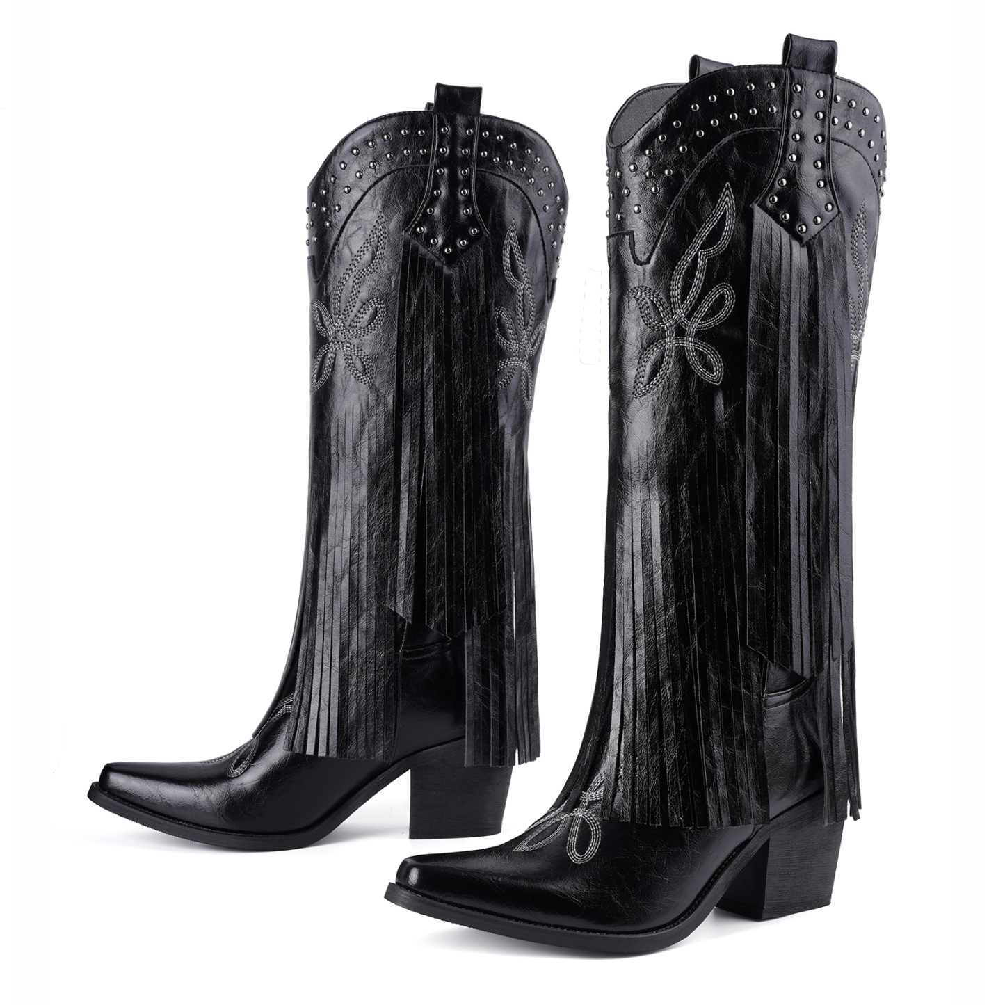 Women's Cowgirl Boots Knee High Fringe Boots