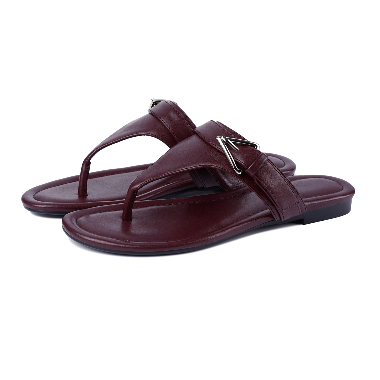 Women's Thong Sandals Flip Flop Slip On Buckle Flat Sandals 
