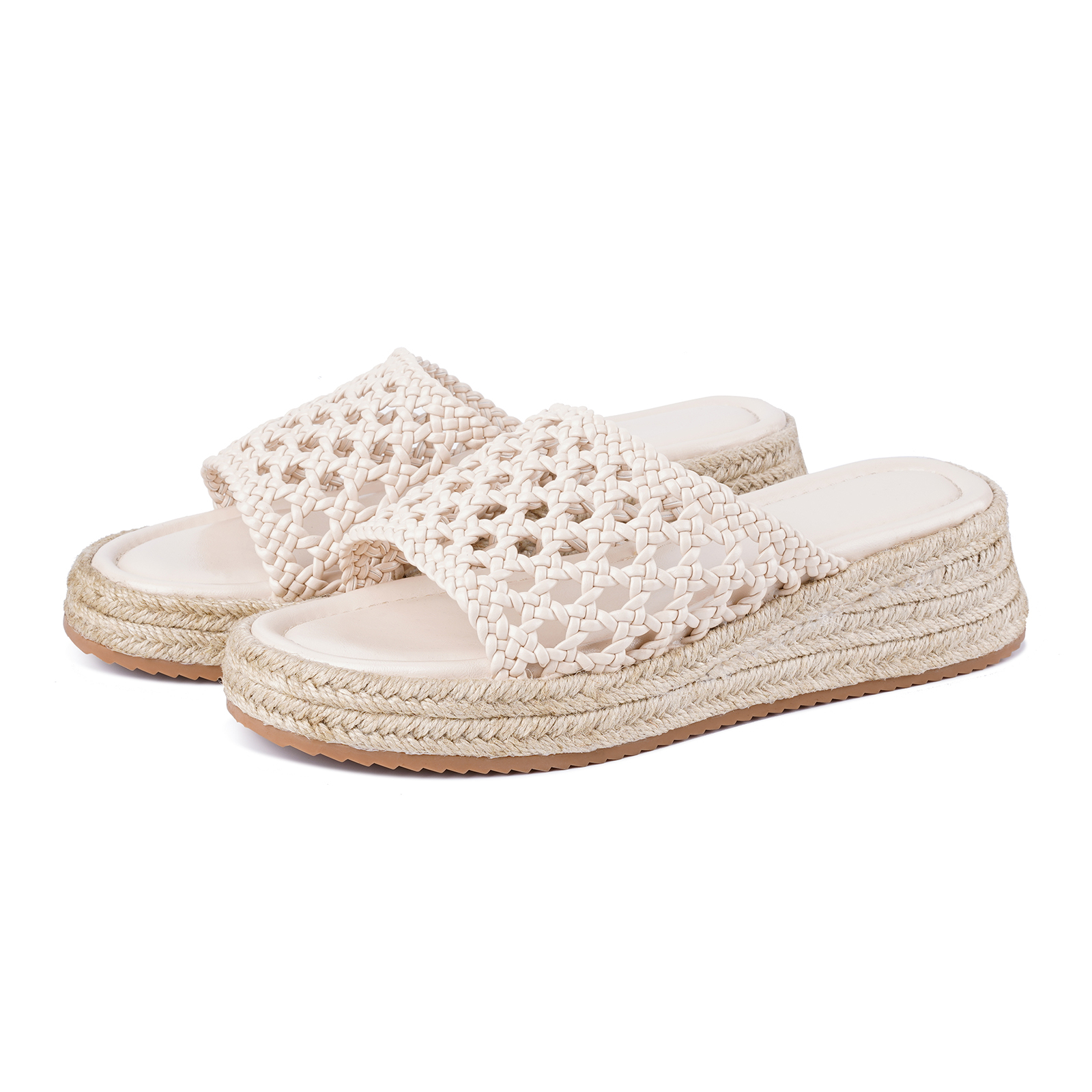 Platform Slip on Espadrille Sandals for Women Slides