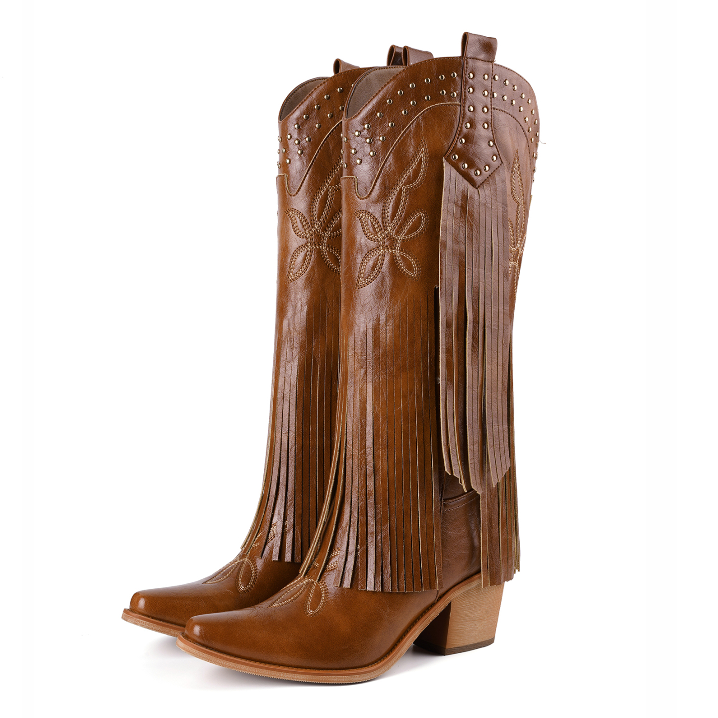 Women's Cowgirl Boots Knee High Fringe Boots