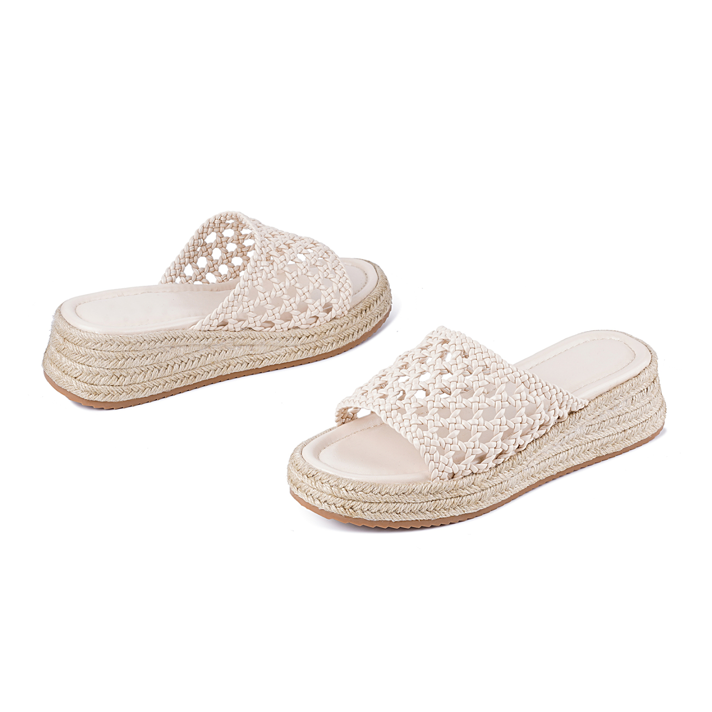 Platform Slip on Espadrille Sandals for Women Slides