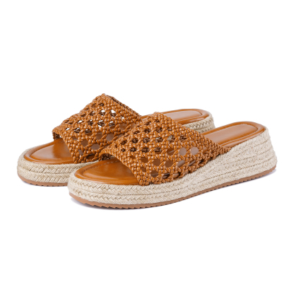 Platform Slip on Espadrille Sandals for Women Slides