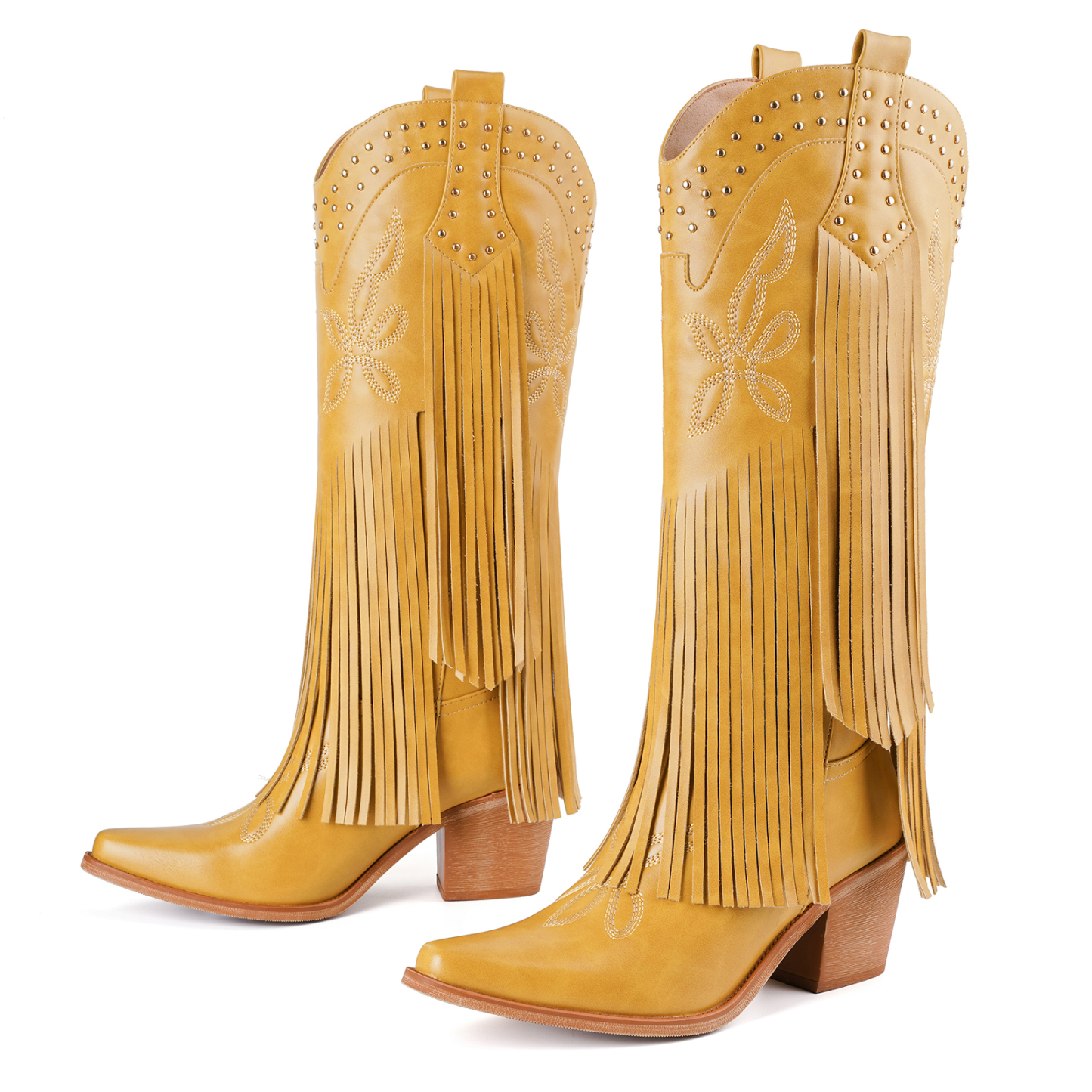 Women's Cowgirl Boots Knee High Fringe Boots