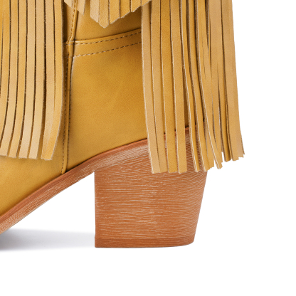 Women's Cowgirl Boots Knee High Fringe Boots