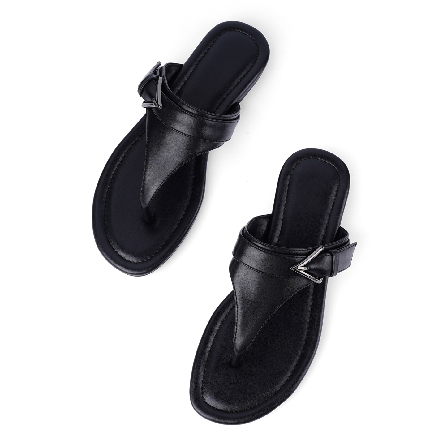 Women's Thong Sandals Flip Flop Slip On Buckle Flat Sandals 