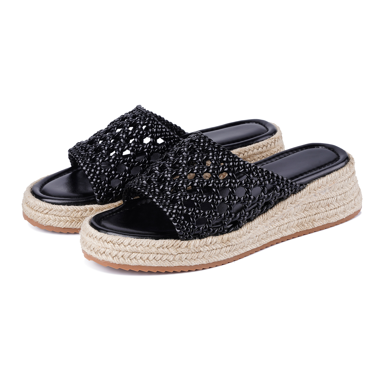 Platform Slip on Espadrille Sandals for Women Slides