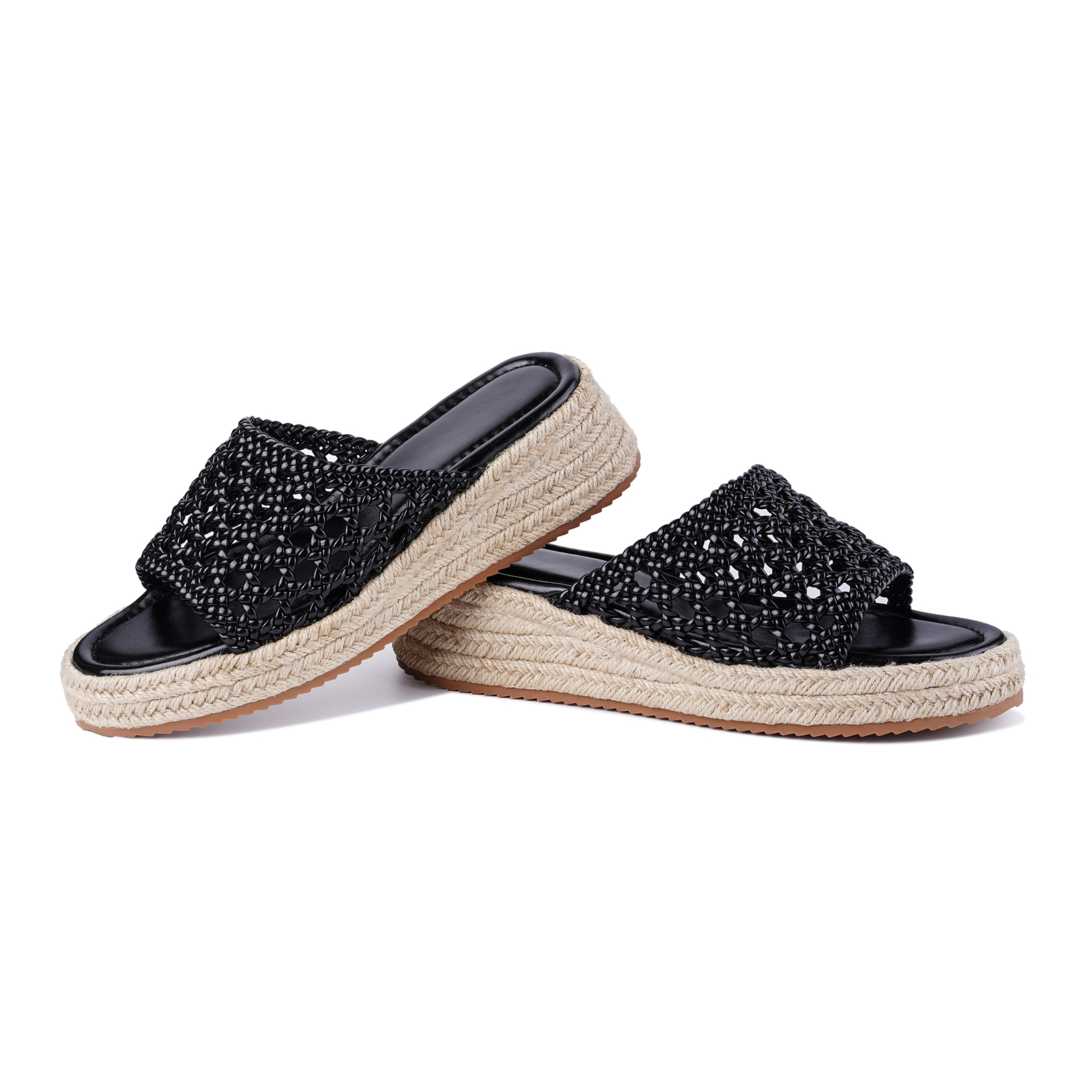 Platform Slip on Espadrille Sandals for Women Slides