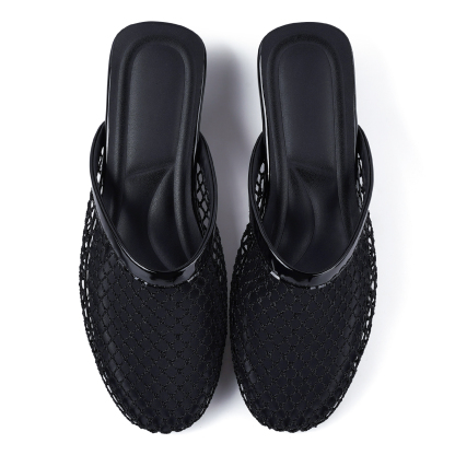 Mesh Mules for Women Slip on Flats
