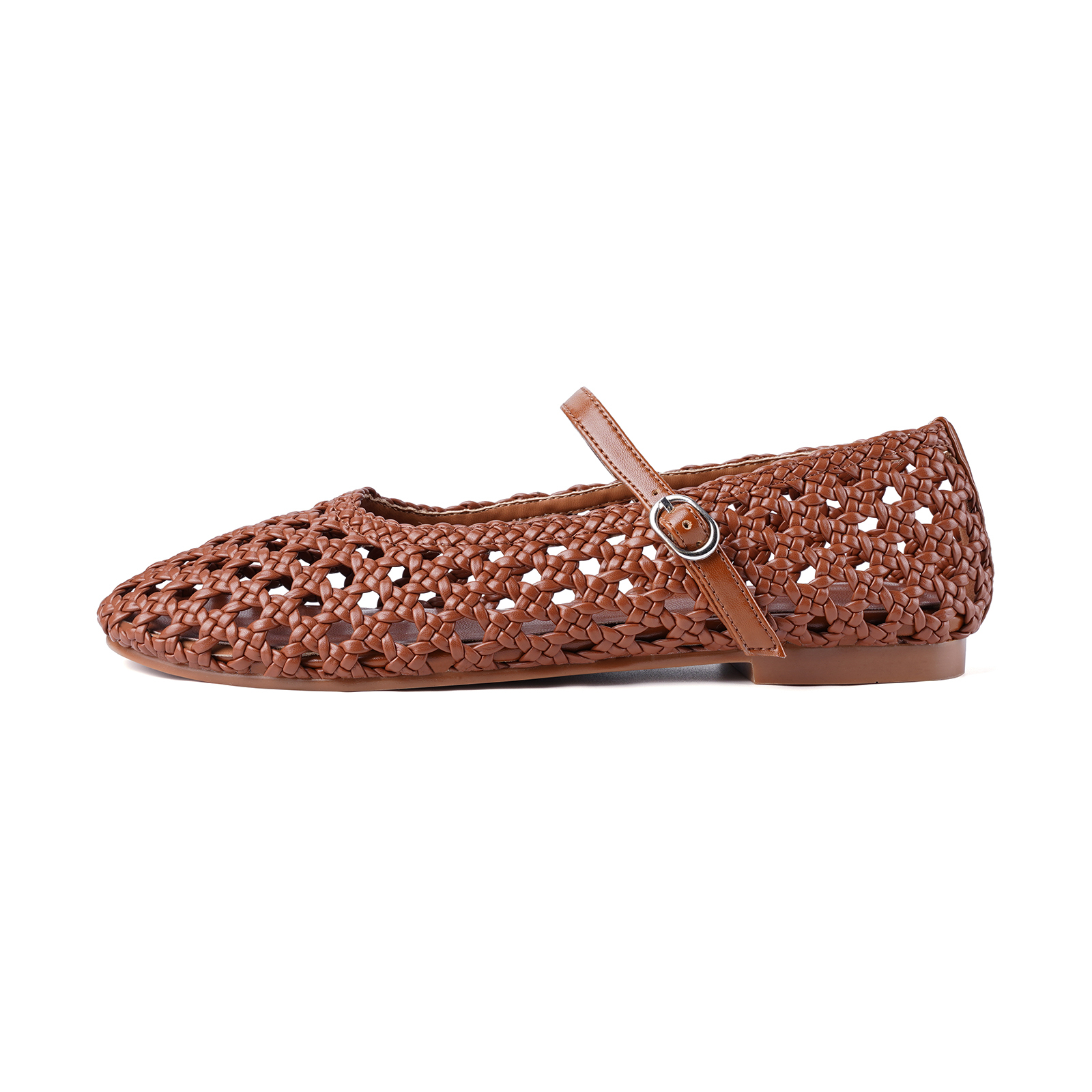 Woven Mesh Ballet Flats for Women Mary Janes Ballerina Flat Shoes