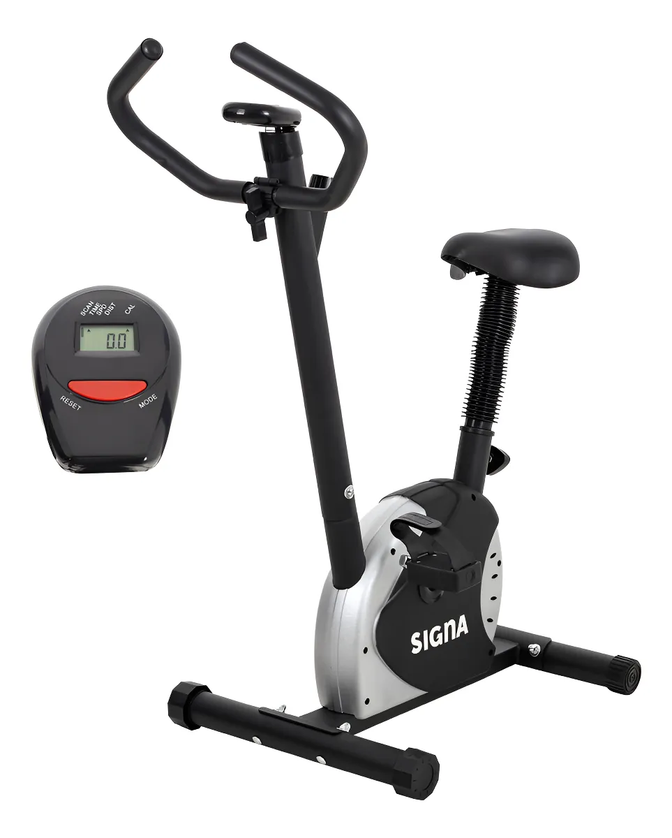 Imagen 1 de 6 de Bicicleta Spinning Fija Estática Ajustable Uso Rudo Aparato Ejercicio Cardio Profesional Indoor Cycling SIGNA DF7C38 Color Gris Con Negro