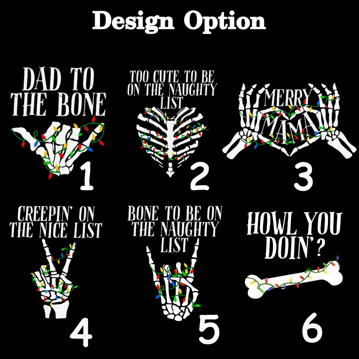 Personalized Skeleton Christmas Family Matching Pajamas