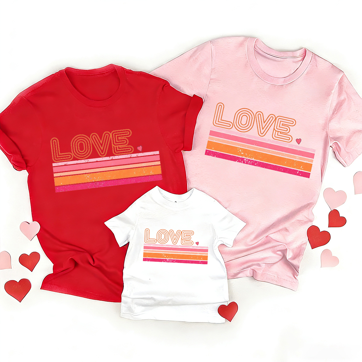 Retro Love Color Astronomy Valentines Day Shirts