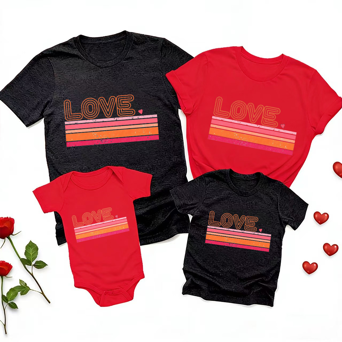 Retro Love Color Astronomy Valentines Day Shirts