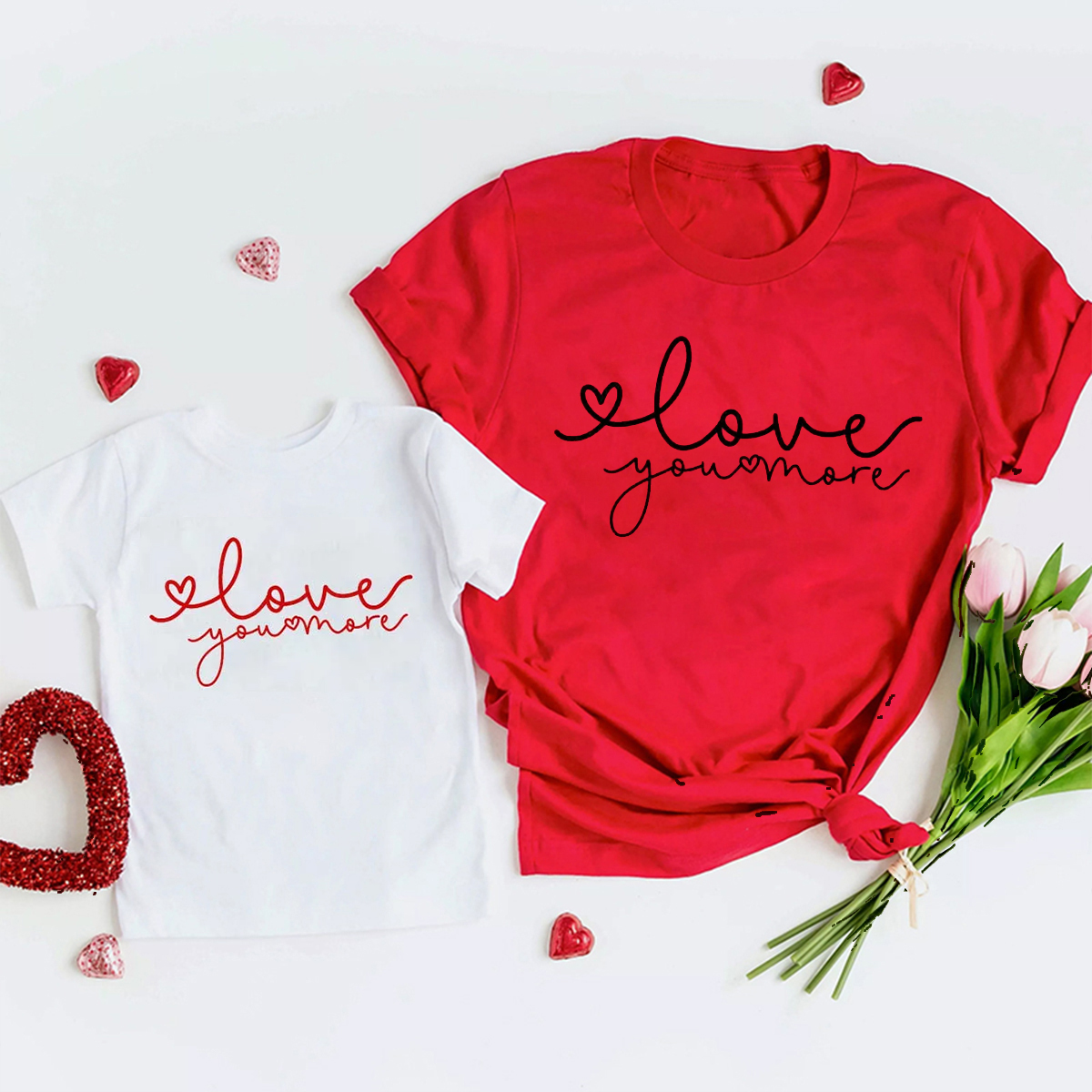 Love You More Valentines Family Shirt