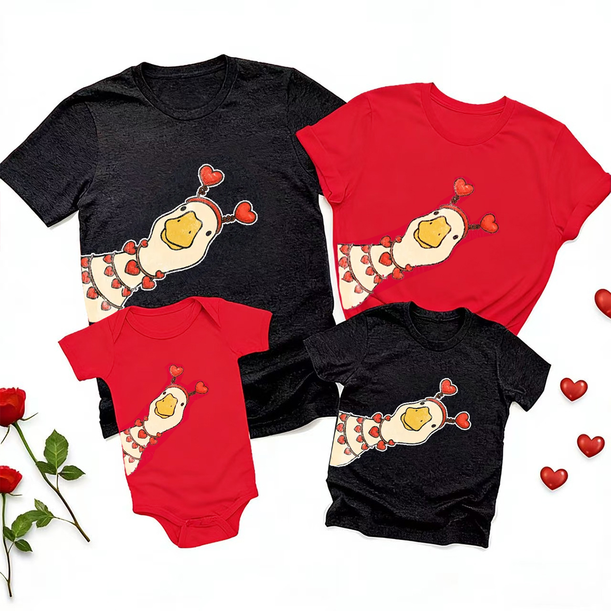 Valentine Goose Family Shirt