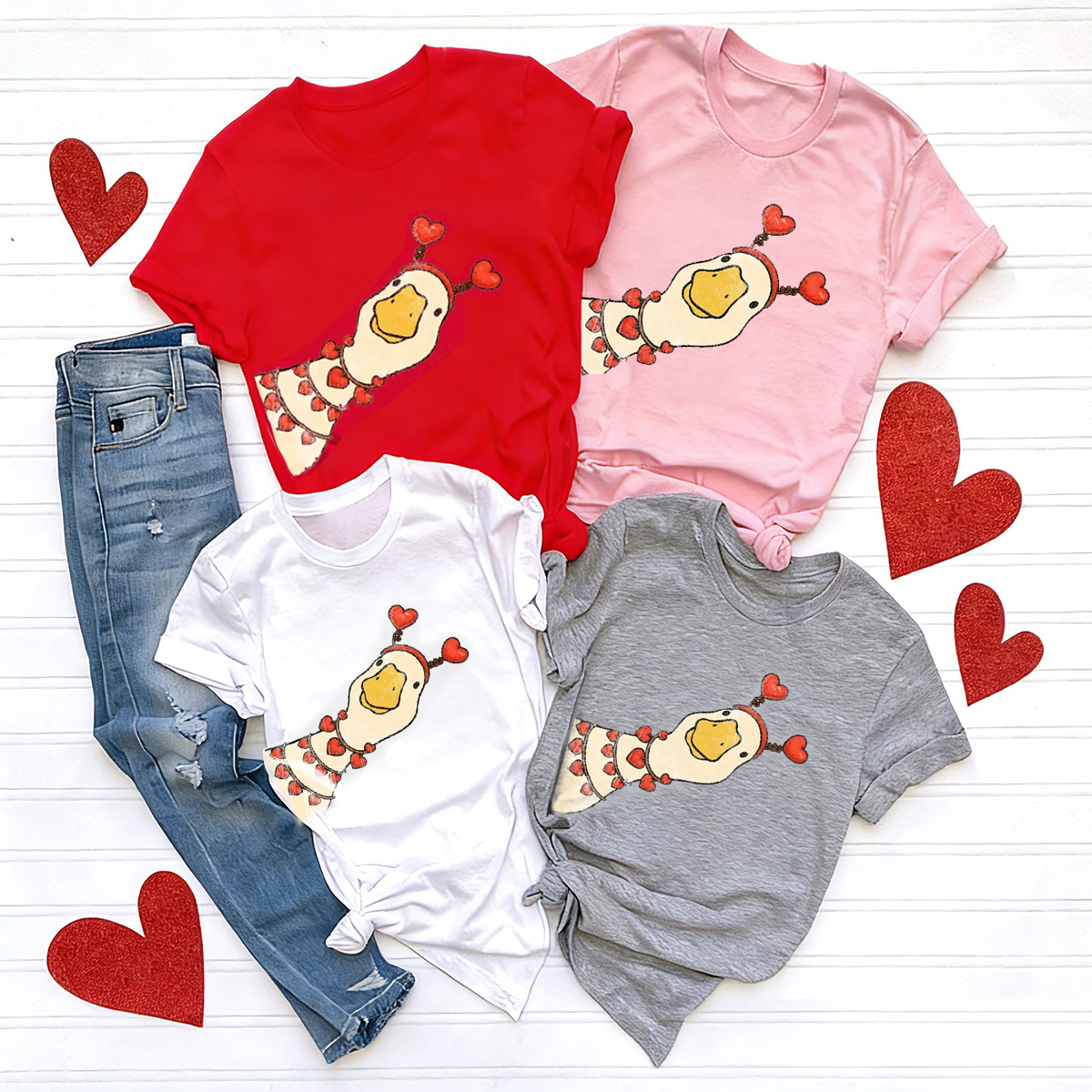 Valentine Goose Family Shirt