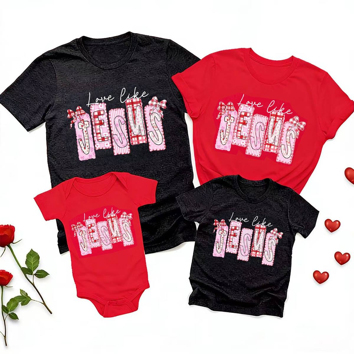 Love Like Jesus Valentine's Day Family Shirt