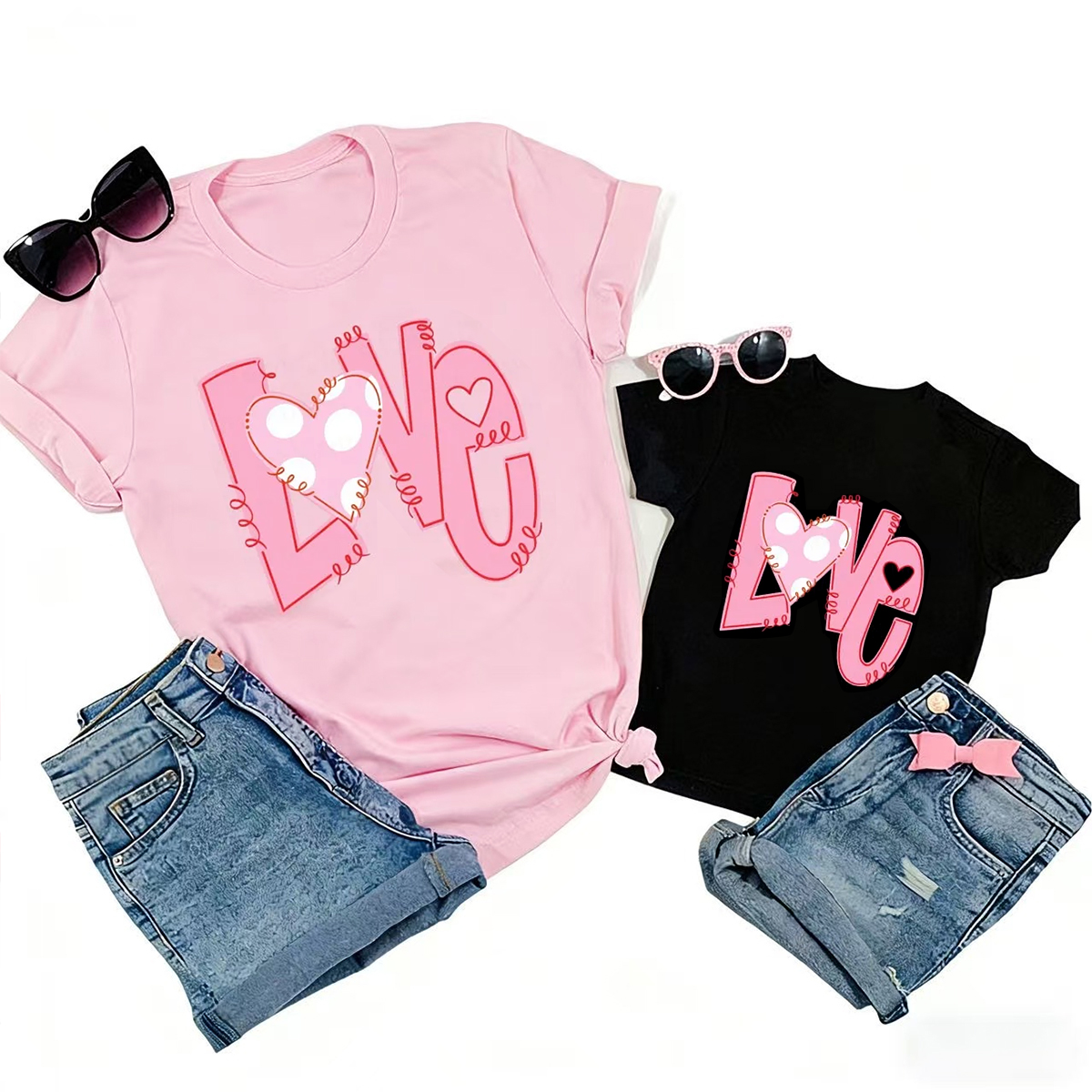 Heart Love Valentine's Day Family Shirt