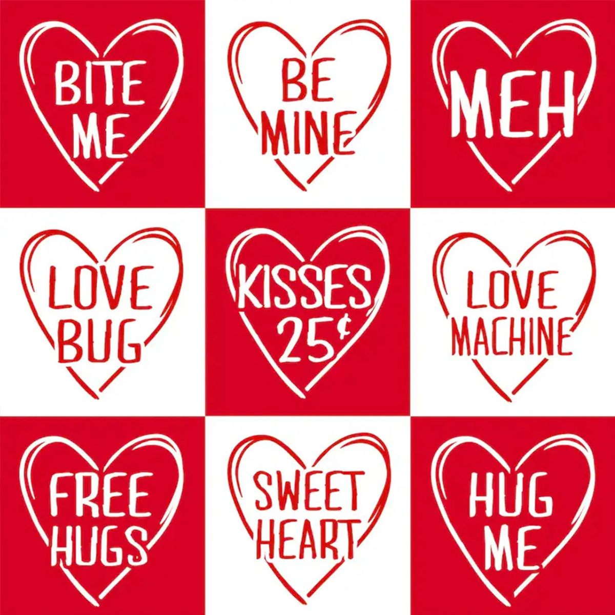 Personalized Playful Love Hearts Valentine's Day Family Shirt