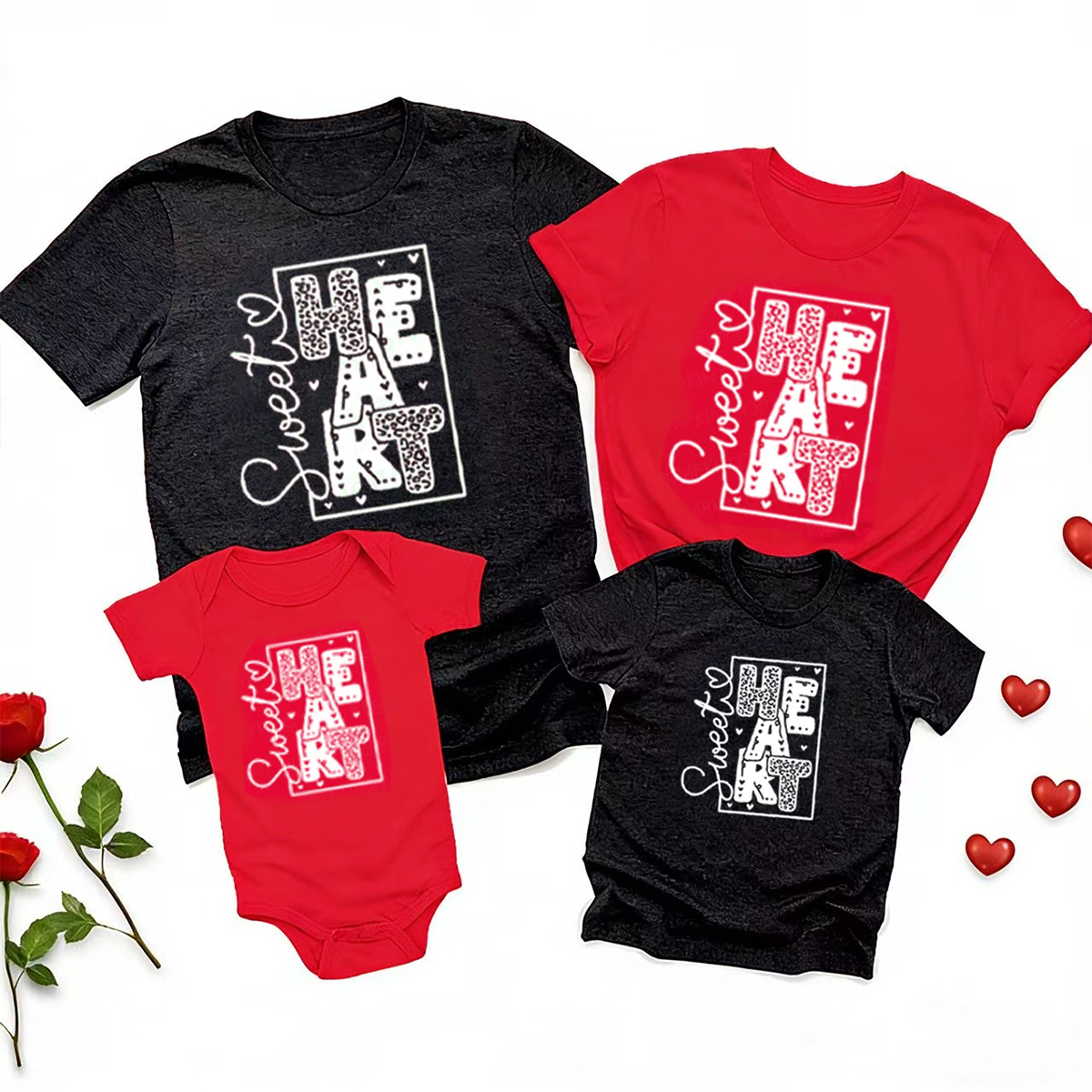 Leopard Sweet Heart Matching Valentine's Shirts