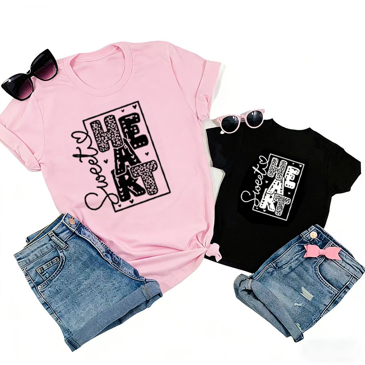 Leopard Sweet Heart Matching Valentine's Shirts