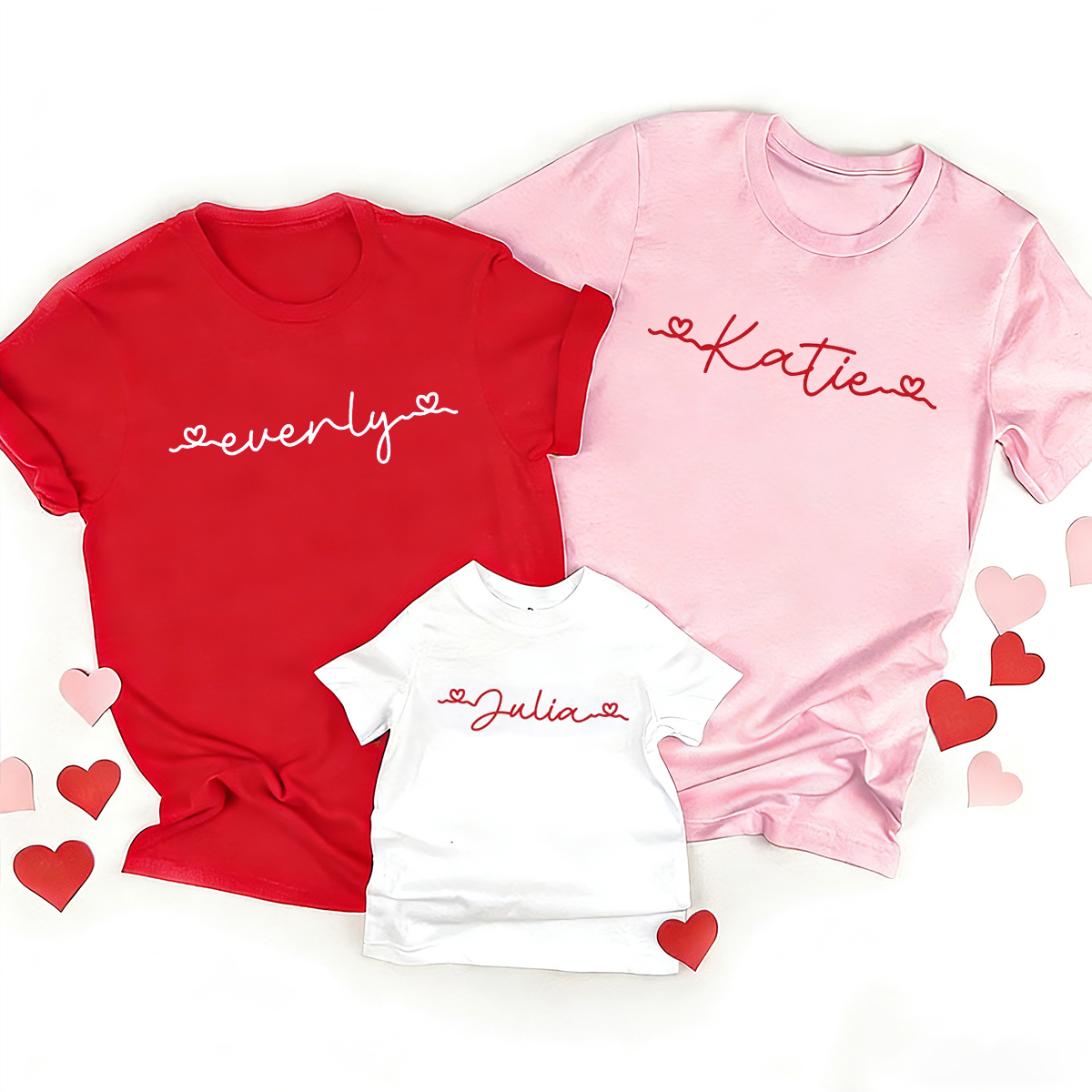 Monogram Love Heart Matching Valentine's Shirts